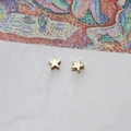 Vue détaillée des boucles d'oreilles étoiles dorées pour la création de bijoux DIY - Étoile-Petit (11#) / Plaqué Or 18K