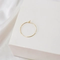 Composant de boucle d'oreille ronde plaqué or 14k pour la création de bijoux DIY - Moyen Rond (14K)