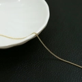 Delicate 14k gold-plated flat O-chain for DIY jewelry making necklaces and bracelets - 1# Width 1.3mm 1 Meter