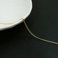 Fine 14k gold plated flat O-chain accessory for DIY jewelry making and bracelets - 2# Width 1.8mm 1 Meter