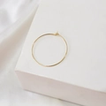 Minimalist 14K gold plated earring hoop with polished finish for DIY jewelry making - Large Round (18K)