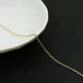 14k gold plated flat O-chain accessory with a fine golden finish for DIY jewelry crafts - 5# Flat O-Chain 1.2mm 1 Meter