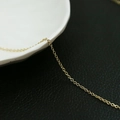 Polished 14k gold-plated flat O-chain accessory for DIY necklaces and bracelets - 6# Flat O-Chain 1.3mm 1 Meter