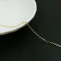 14k gold plated flat O-chain jewelry accessory featuring fine round metal links - 8# Flat O-Chain 1.8mm 1 Meter