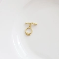 Goldener OT-Knebelverschluss in Tulpenform für DIY-Schmuckherstellung von Armbändern - Tulpenstil / 18K