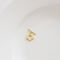 Polierter 14k vergoldeter OT-Knebelverschluss in Blumenform für DIY-Schmuck - Poliert Pflaumenblüte / 18K