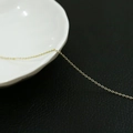 14K gold plated stainless steel flat O-chain jewelry accessory for DIY bracelets - 13# Round O-Chain 1.6mm 1 Meter