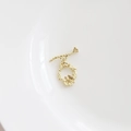 14k vergoldeter OT-Verschluss in Blumen- und Zweigform für DIY-Schmuckherstellung - Blütenzweig Stil / 14k