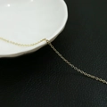 Detailed view of 14K gold plated flat O-chain jewelry accessory for DIY bracelets - 15# Round O-Chain 2.0mm 1 Meter