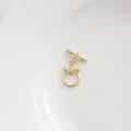 Goldener Libellen-Knebelverschluss für Schmuck, 14k goldgefüllter Verbinder für Armbänder - Bienenstil / 14k