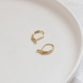 Pair of 14k gold-filled lever back earring hooks for DIY jewelry making accessories - 4# 18k Gold Curved Leverback Hook