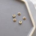 Five pieces of 14k gold-filled hollow vortex bead caps for jewelry DIY bracelets - Style 2 (14K Gold)