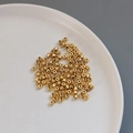 Perline a schiacciare cilindriche placcate oro 18K con occhiello per gioielli DIY - Placcato Oro 18K