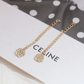 Detail of 14k gold plated rose pendant with hollow design on white card display - Rose Pendant (1#)