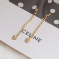 Detail of 14k gold plated heart drop earrings on decorative props and jewelry cards - Heart Pendant (4#)