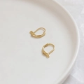 Pair of 14k gold-plated lever-back earring hooks for DIY jewelry making accessories - 4# 14k Gold Curved Leverback Hook