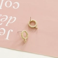 Gouden kralen oorbellen met oogje voor DIY sieraden maken in minimalistische stijl - Hol Rond (6#)
