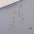 Macro shot of 3x95mm gold-plated long tassel snake chain for DIY jewelry making - Long Tassel Snake Chain (1#) / Gold
