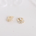 Golden crown nail art charm with luxury zircons for DIY jewelry making and manicures - 12#