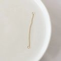 Close-up of gold-plated bead chain with loops for DIY jewelry making and earrings - 6# Double Hanging Bead Chain