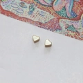 Matte gold heart-shaped charm beads with drilled holes for DIY jewelry making - Heart-Small (1#) / 14K Gold Color