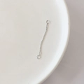Macro detail of silver bead chain with double jump rings for DIY jewelry making - 7# Double Hanging Bead Chain