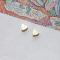 Polished 14k gold plated heart-shaped stud earrings for DIY jewelry making - Heart-Large (2#) / 14K Gold Color