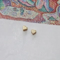 Polished 14k gold heart-shaped stud earring for DIY handmade jewelry and accessory design - Heart-Small (7#) / 18K Gold Plated