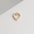 Détail d'un pendentif en forme de cœur avec zircons pour la création de bijoux DIY - Cœur Creux(2#)