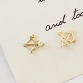 Close-up of gold plated cupid arrow pendants with zircon for DIY jewelry making - 4# Vintage Bow and Arrow Zirconia Pendant Style (D1084)