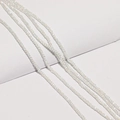 Macro view of iridescent crystal glass wheel beads for DIY handmade jewelry crafts - AB White