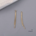 Gold plated snake chain tassel jewelry component with double rings, size 3x49mm - Double Tassel Snake Chain (3#) / Gold