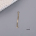 Connettore a nappa catena serpente dorata 3x41mm per creazione gioielli fai-da-te - Catena a Serpente Corta con Doppio Anello (7#)