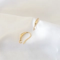 Ganchos para pendientes simples bañados en oro 18k con lazo para bisutería DIY - Estilo de Gota Simple (7#)