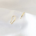 Ganchos sencillos bañados en oro de 18k con bucles para joyería artesanal DIY - Estilo de Arco Pulido Minimalista (8#)