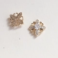 Golden diamond-set hollow diamond-shaped nail charms for palace style DIY manicures - Hollow Symmetrical Four-Petal Rhombus Style (97#)