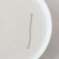 Silver beaded extender chain with dual closed loops for DIY jewelry making and earrings - 5# Double Hanging Bead Chain