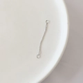 Silver bead ball chain jewelry connector with double rings for DIY earring crafts - 7# Double Hanging Bead Chain