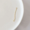 Delicate gold-plated bead tassel chain with circular connectors for DIY jewelry making - 8# Double Hanging Bead Chain