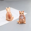 Détails de breloques de chat en résine orange 3D pour bijoux et accessoires faits main - Chat orange