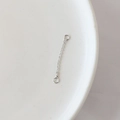 Silver-plated copper tassel chain pendant with dual closed rings for DIY jewelry making - 12# Double Hanging O-Chain