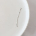 Silver finish fine chain DIY jewelry component with closed ring for earring extension - 14# Single Hanging Long Fine Chain