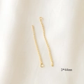 3x44mm gold plated bean tassel chain accessory for DIY jewelry making and earrings - 16# Single Hanging Long Fine Chain