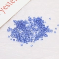 Macro shot of 2mm blue silver-lined glass seed beads for DIY jewelry making - 2 mm / Purple Blue (5#)