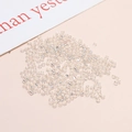 Macro shot of 2mm silver-lined glass seed beads for DIY jewelry and beaded crafts - 2 mm / White (6#)