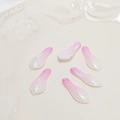 Macro shot of 6 gradient pink resin flower petals for DIY jewelry making and earrings - Light Pink Flower Petal