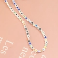 Perles fleurs blanches avec centres colorés pour bijoux DIY et accessoires de coiffure - 1 Pièce (ai-environ 68 perles) / Blanc Irisé
