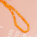 Mini perles de fleurs orange mignonnes pour bracelets et épingles à cheveux DIY - 1 Pièce (ai-environ 68 perles) / Orange