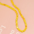Perles de fleurs jaunes faites à la main pour bijoux DIY et accessoires doux - 1 Pièce (ai-environ 68 perles) / Jaune