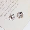 Silberne Blumen-Perlenkappen mit sechs Blütenblättern für DIY-Ohrring-Zubehör - Silber Sechsblättrige Blume (6#)